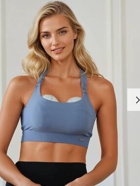 Sweat & Milk Blue Venice High Impact Full Coverage Nursing Sports Bra